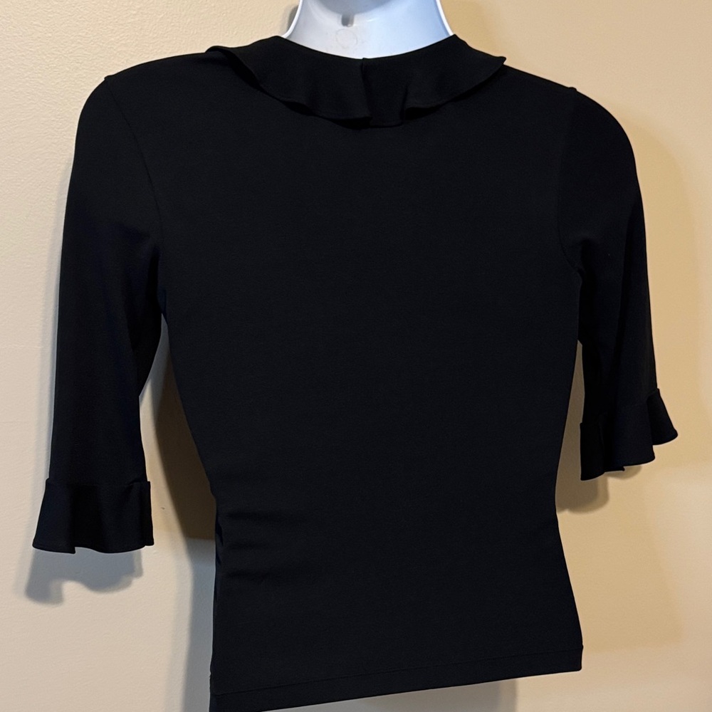 Banana Republic Black Ruffle Sleeve Blouse - Picture 6 of 10